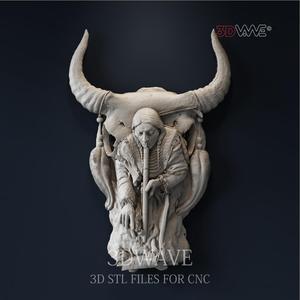 NATIVE AMERICAN CHIEF 3d stl file for CNC