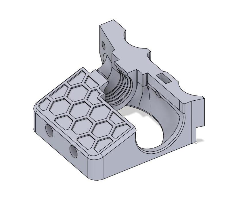 Prusa Mini Revo Micro mount with ADXL - Hexagon remix