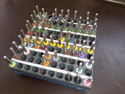 CNC drill bits organizer