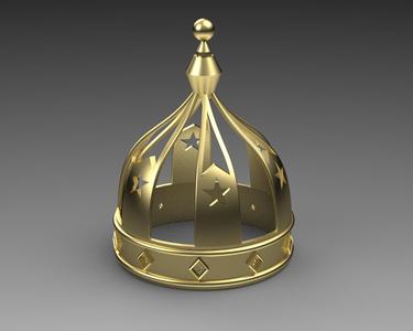 Golden Crown with Star Cutouts