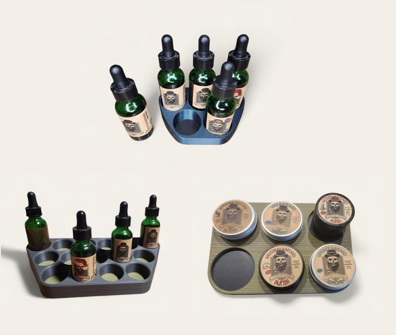 Beard oil & balm display stands