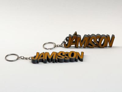 Beautiful keychain with the name JÂMISSON