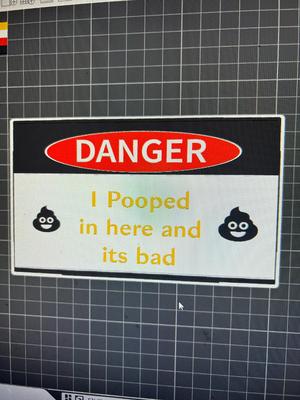 caution poop