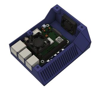 Case raspberry pi 3 b+ for 2x 28mm fan