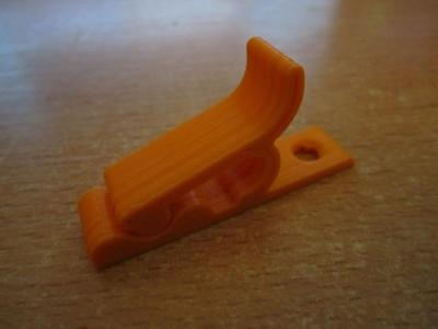 Towel clip with screwhole