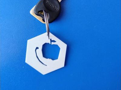 Low poly apple and warm keychain