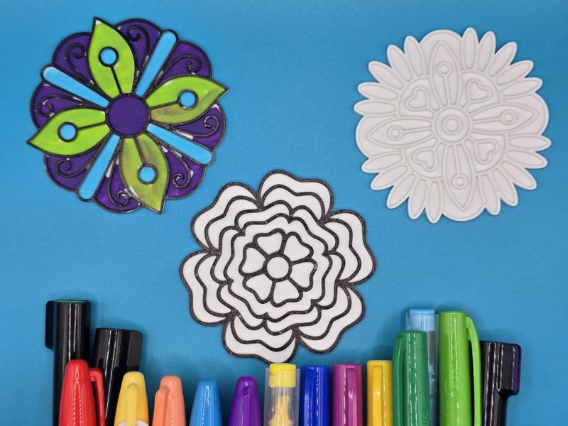 Flower Mandala Coloring DIY Set 7