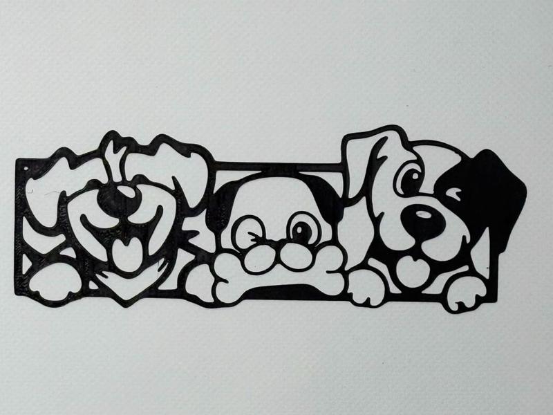 silhouette of cute dogs (wall art)