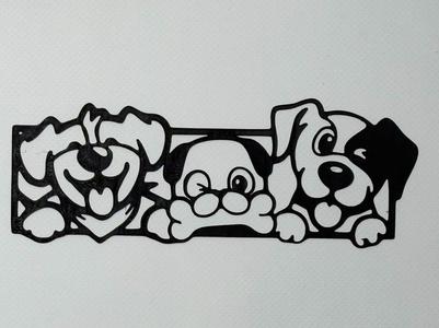 silhouette of cute dogs (wall art)