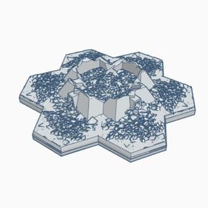 Sci-Fi Destroyed Building 18 with Hex Base SFDHB018