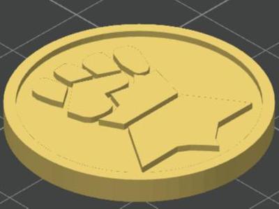 30mm Imperial Fist Token