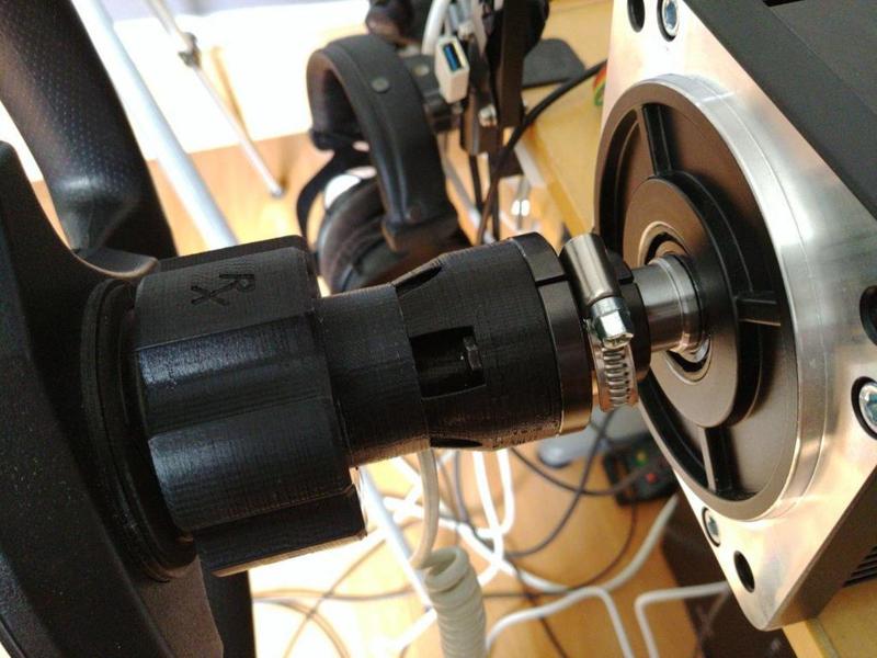 Modular Thrustmaster wheel mount with cable
