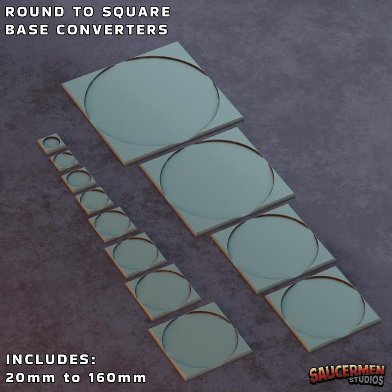 Round to Square Base Converters