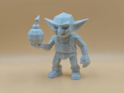 Low Poly Goblin Holding Bomb (Gizmo)