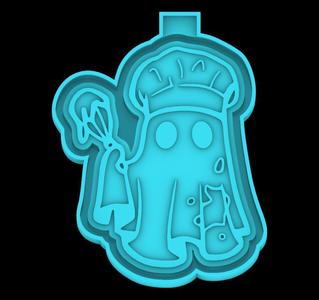 Chef Cooking Ghost - freshie mold - STL for silicone mold
