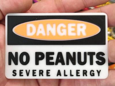 Danger no peanuts