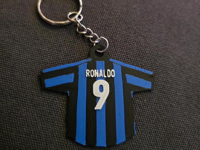 Inter Milan Ronaldo R9 Child Football Keychain Design