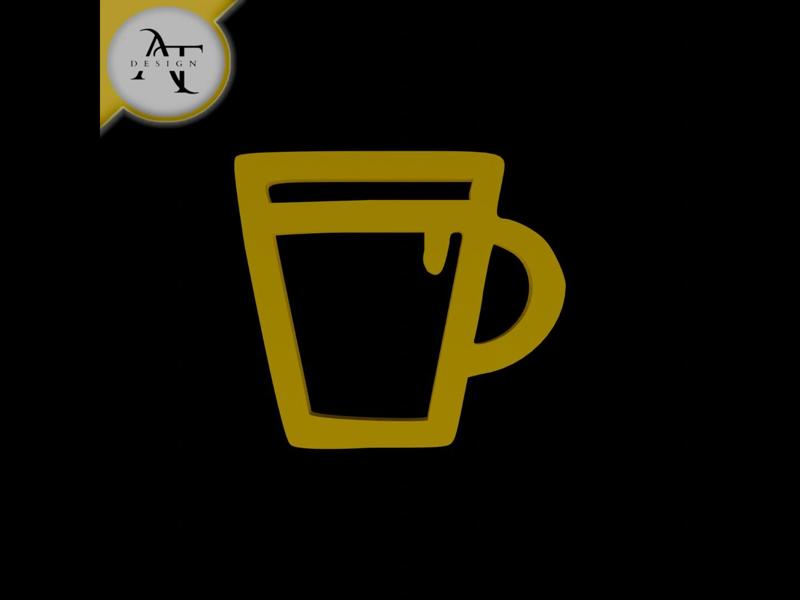 Simple Coffee Cup Symbol - 2D Art