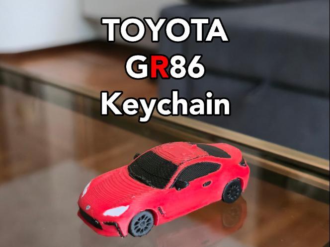 Toyota GR86 Keychain (working wheels)