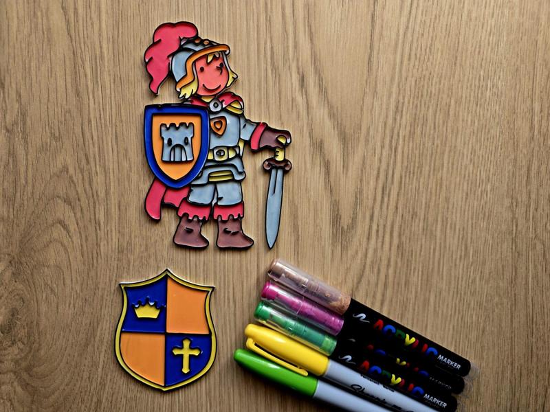 Cute Knight DIY Coloring Craft Activity Medieval