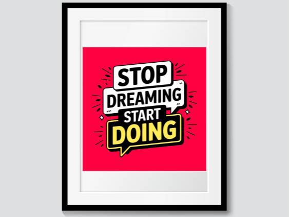 Inspirational quote for the living room