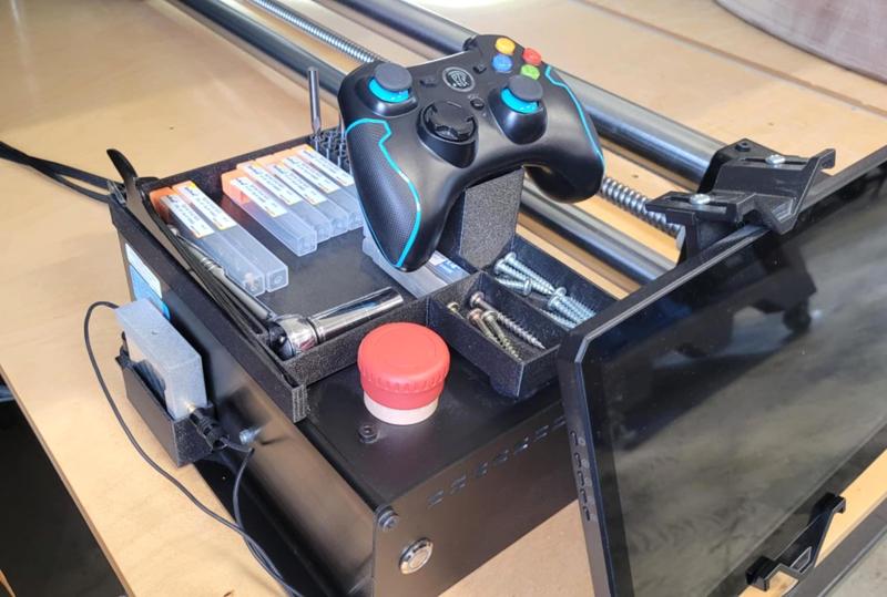 Controller and tools tray for buildbotics Onefinity CNC