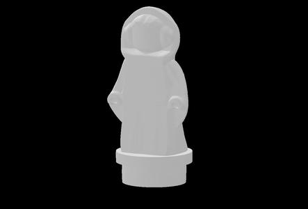 Lego Compatible (65430.dat) Minifig Utensil Statuette / Trophy with Dress and Hood (SW Leia Hologram)