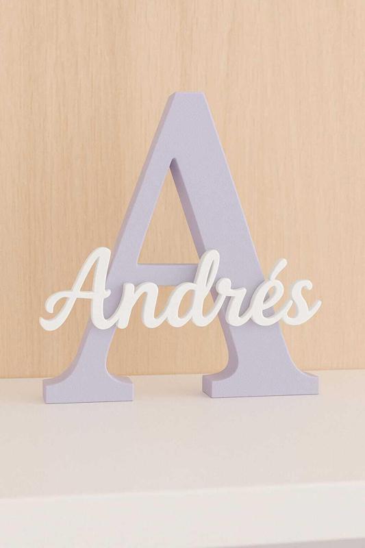 Decorative 3D Printable Letter A - Customizable Name Style