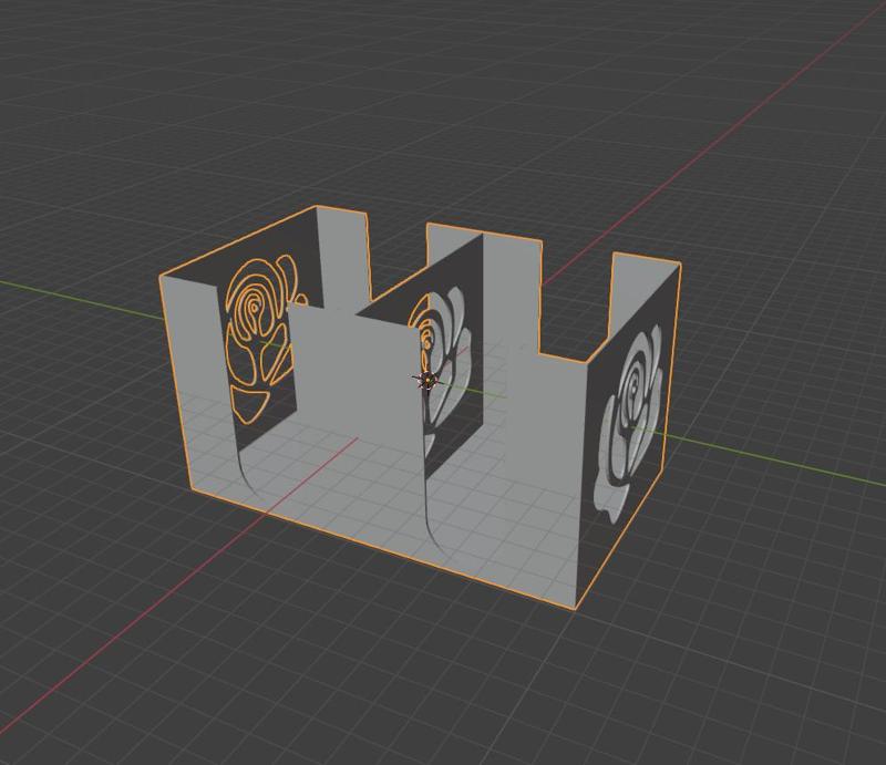 Double box with rose motif