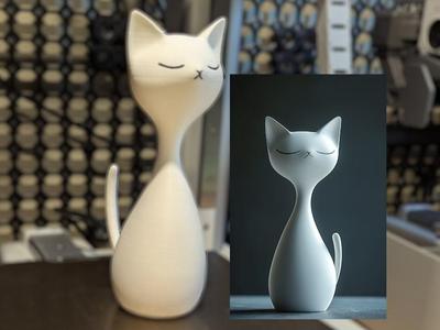 Minimalist Cat Sculpture