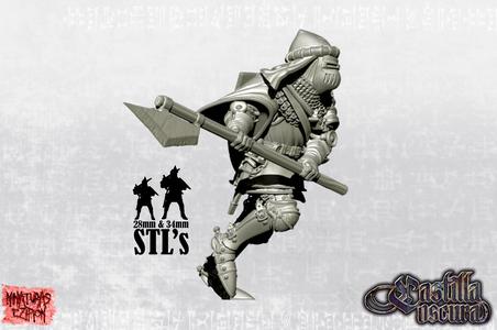 Knight with voulge