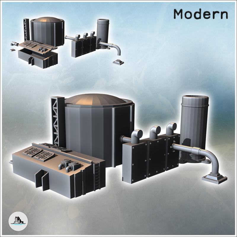 Industrial building set with storage silo and pipes (2) - Cold Era Modern Warfare Conflict World War 3 RPG  Post-apo WW3 WWIII