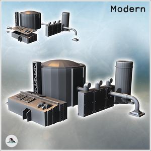 Industrial building set with storage silo and pipes (2) - Cold Era Modern Warfare Conflict World War 3 RPG  Post-apo WW3 WWIII