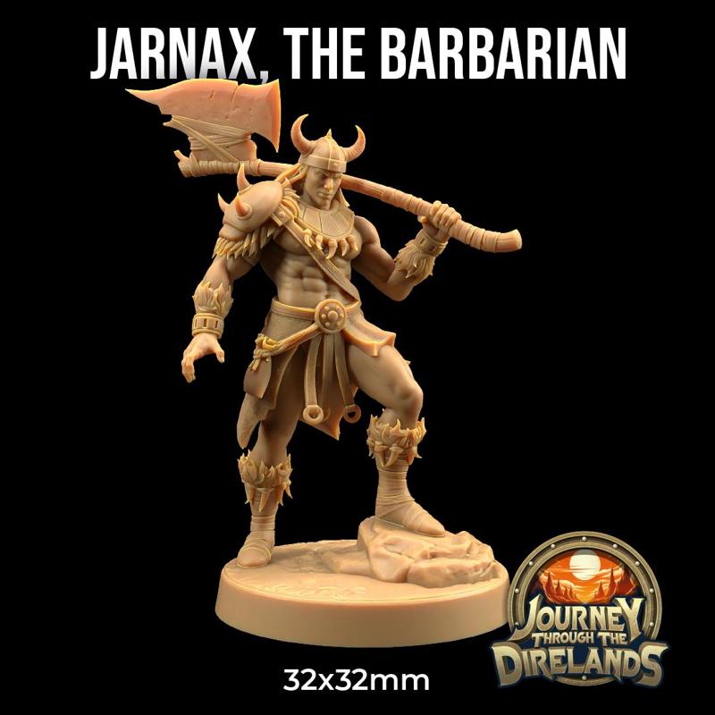 Jarnax, The Barbarian | PRESUPPORTED | Journey Through The Direlands