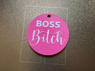 Boss Bitch Motivational Keychain
