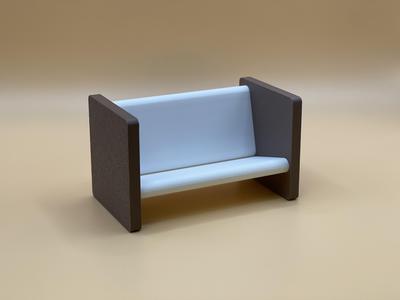 Barbie Sofa – Minimalist Doll Couch for Living Room