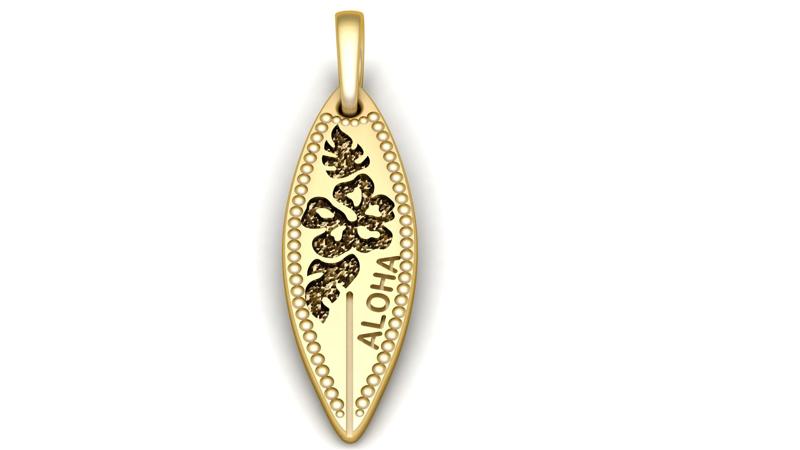 Aloha Surfboard Pendant