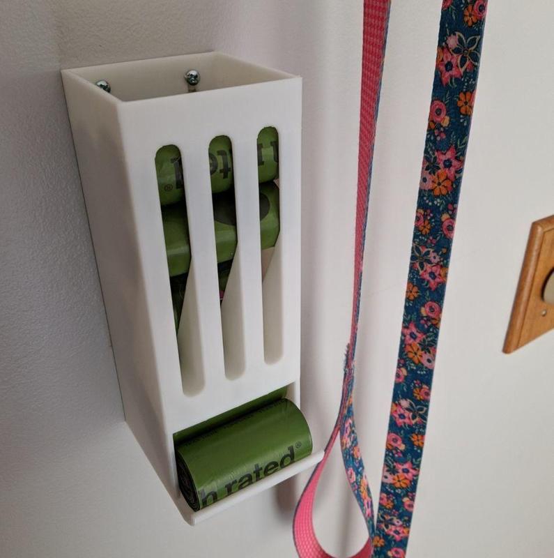 Earth Rated Dog Poop Bags Roll Dispenser - Wall Mounted, No Supports Needed