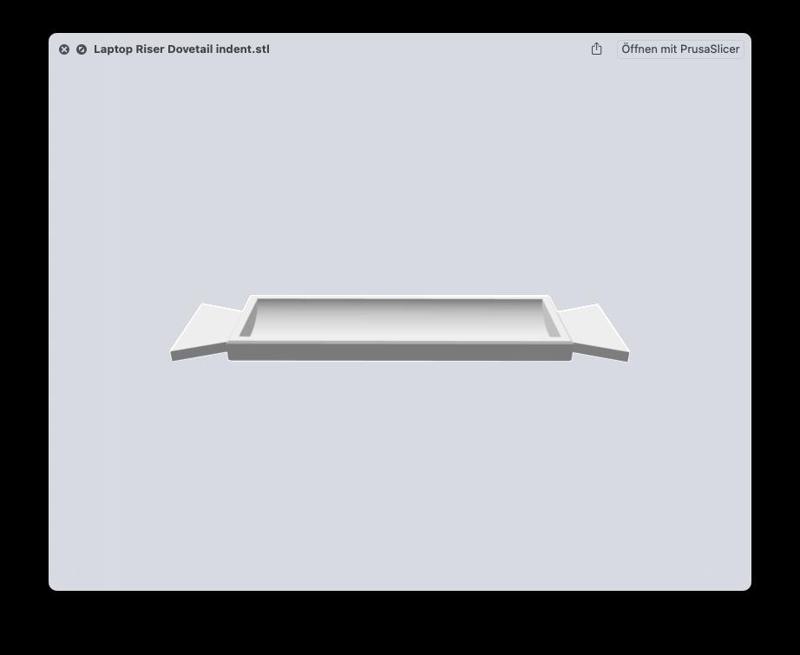 Laptop Riser Dovetail modification for "Another Laptop Riser"