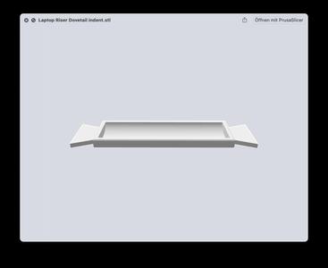 Laptop Riser Dovetail modification for "Another Laptop Riser"