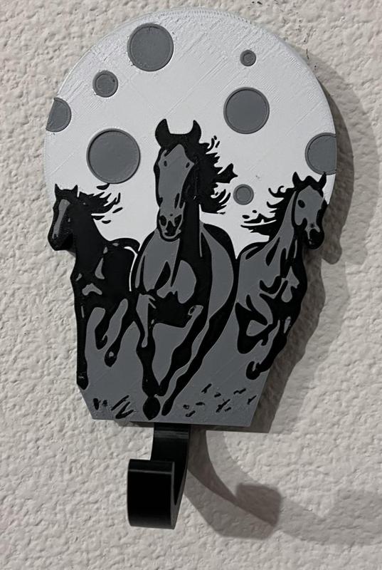 Moon Horses Wall / Towel Hook 