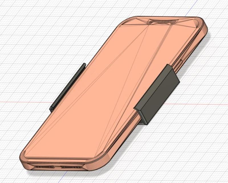 Iphone 13 Pro with Leather Case Mount Clamp with metal plate 