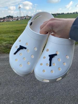 Gun charm for crocs