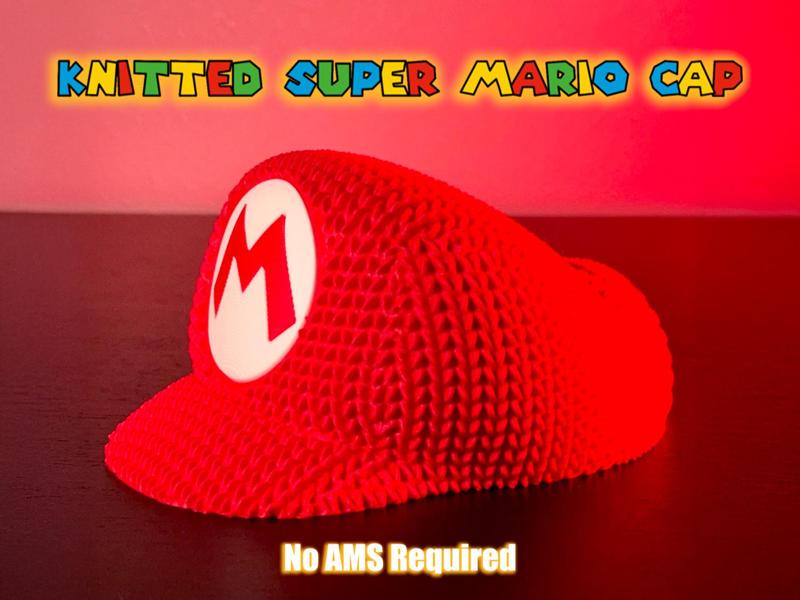 Cute Knitted Super Mario Cap