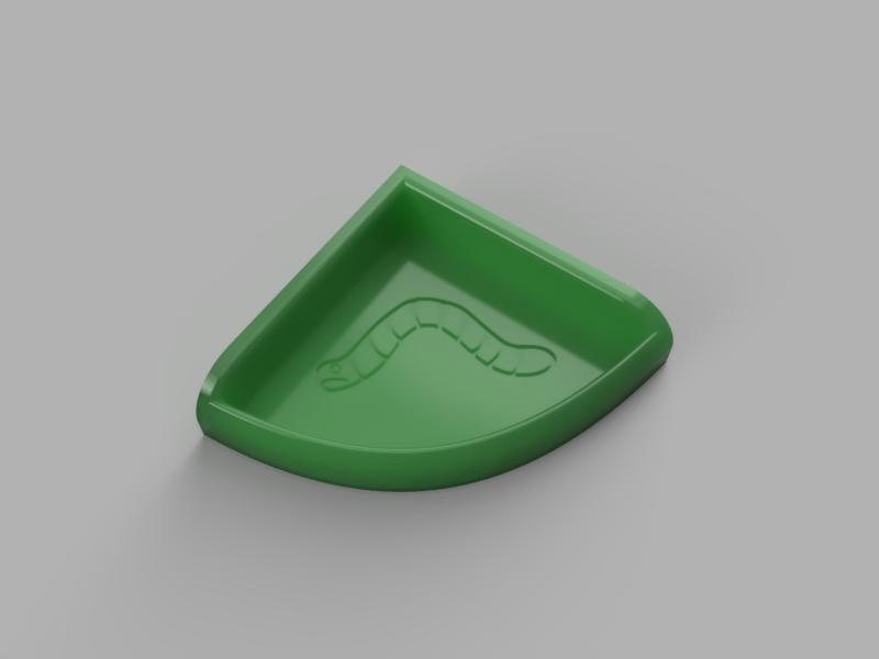 Mealworm Corner Feeding Tray/Bowl