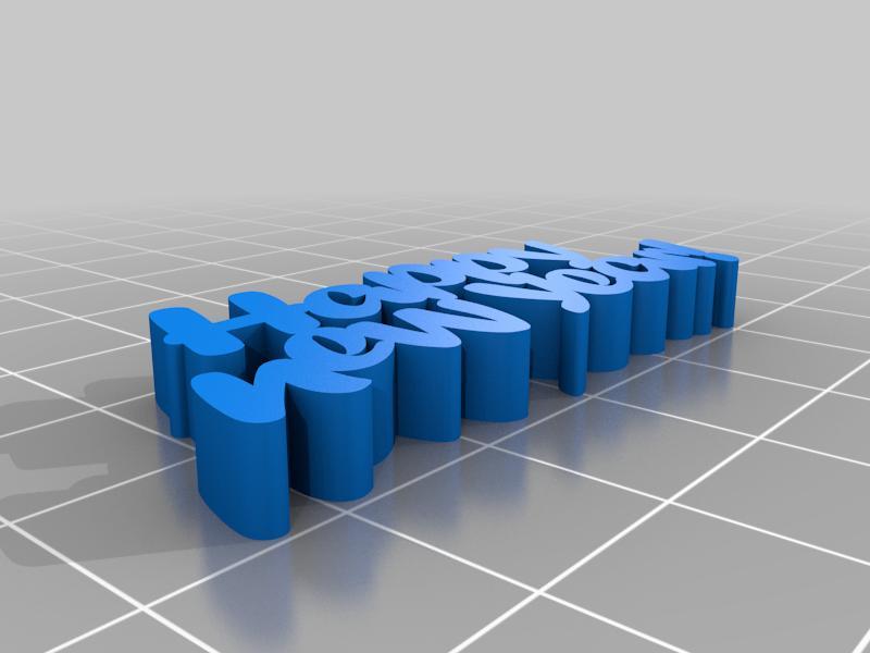 Happy new year deco lettering