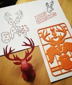 Reindeer build card   