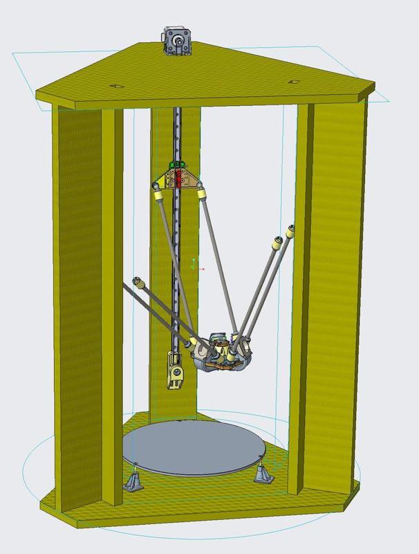 FDM Delta Printer 300mm plate (with SLA printed parts)