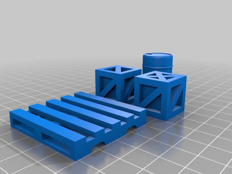 Model Create, pallet, and barrel
