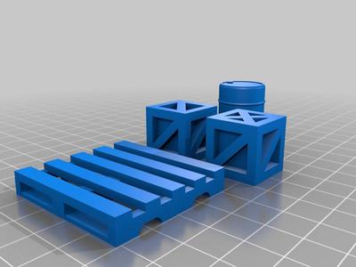 Model Create, pallet, and barrel
